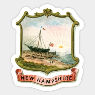 1876 New Hampshire Coat of Arms Sticker